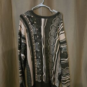 Cotton On Women's Geometric Sweater - Black and Cream